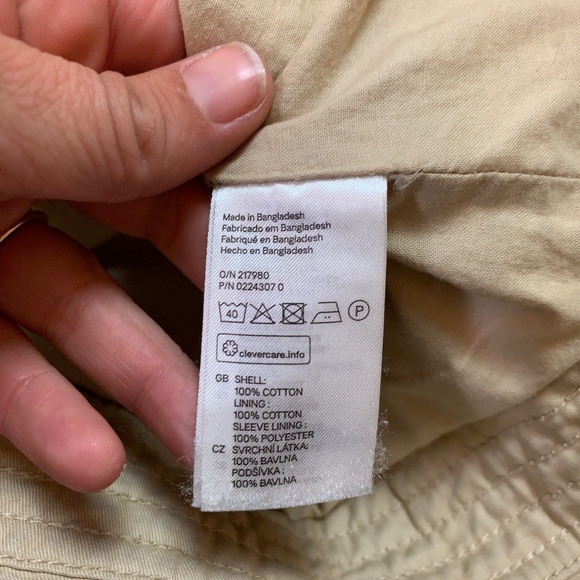 H&M Tan Full Zip Trench Jacket - Picture 7 of 7